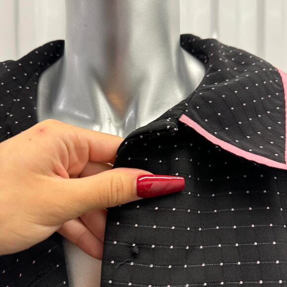 black and pink polka dot blazer - Picture 5 of 6